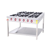 Aragaz pe suport, GPL sau gaz, cu grătar 40x40cm, 6 arzătoare 120x94cm, DRNKF-1290